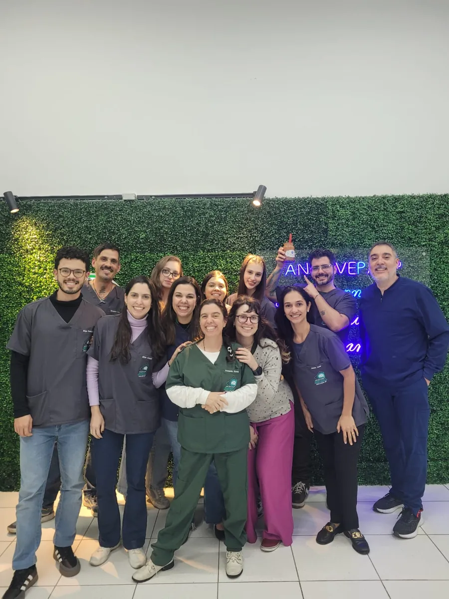 Registro de atividade de formação com colegas veterinários